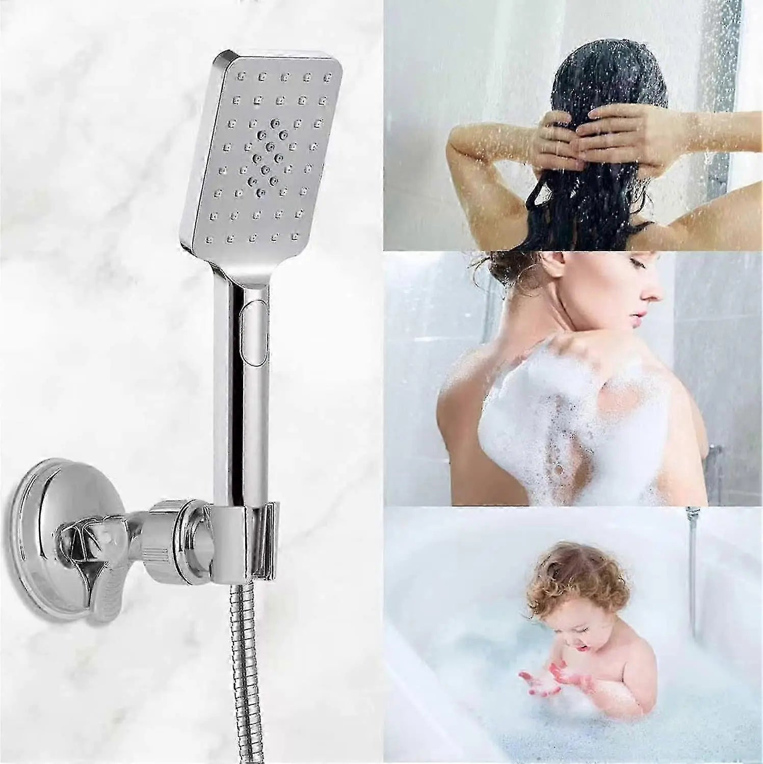 Adjustable Removable Shower Head Holder, No Drill Bracket Wholesale Hub
