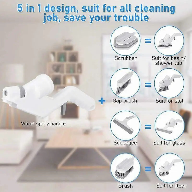 3-in-1 Floor & Glass Squeegee Brush, Bathroom Shower Cleaner with Heads Wholesale Hub