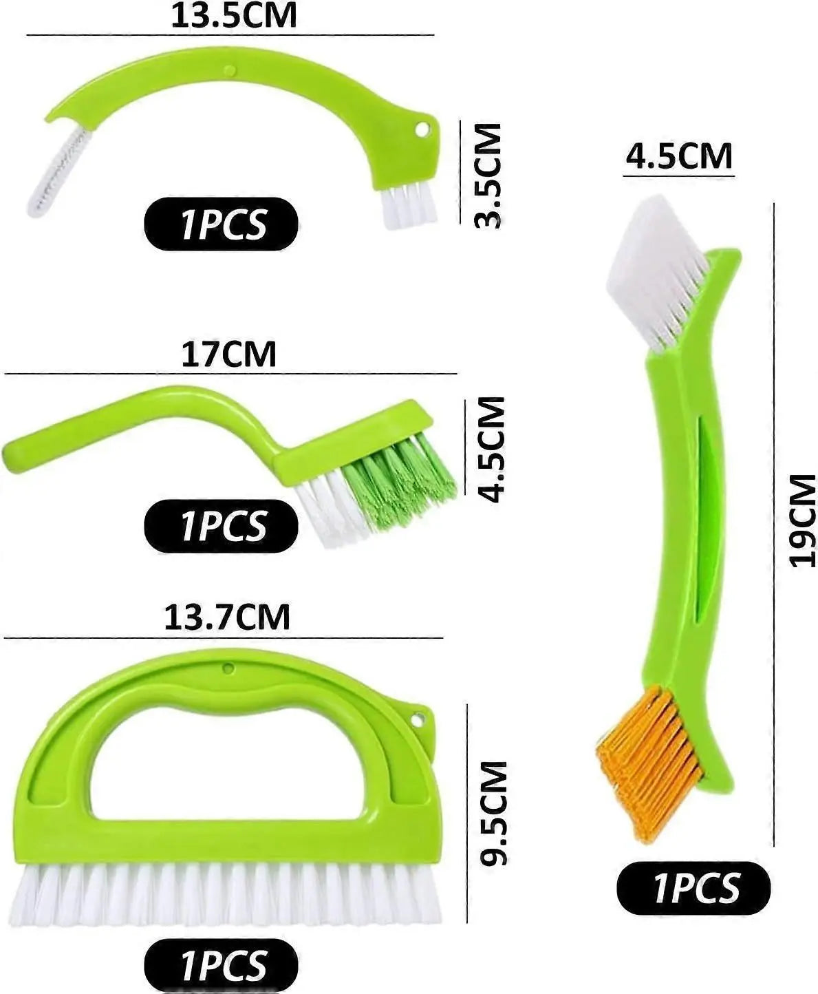 4pcs Household Cleaning Brush Set for Bathroom & Window Groove Wholesale Hub