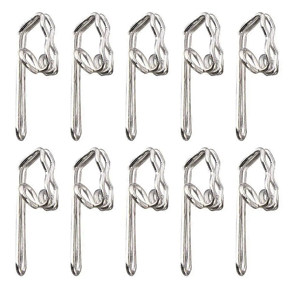 100pcs Metal Shower Curtain Hooks Pin-on Drapes Hooks Silver Wholesale Hub