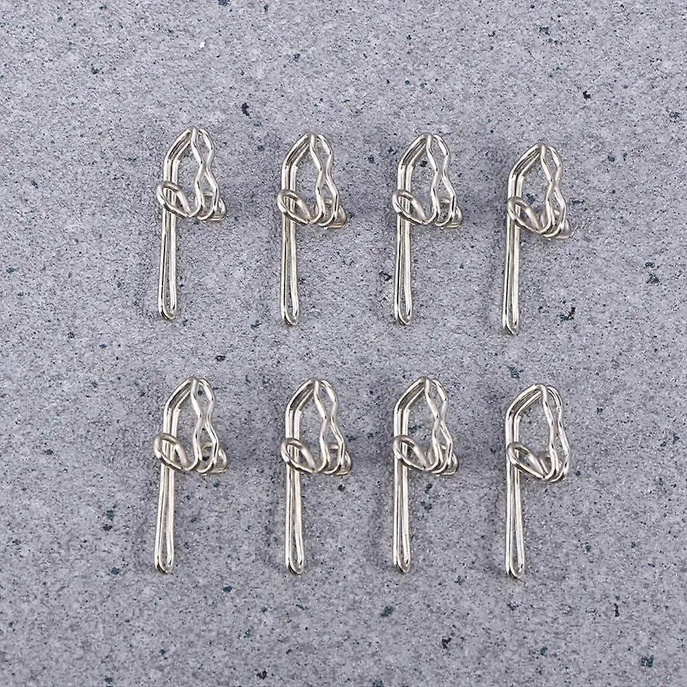 100pcs Metal Shower Curtain Hooks Pin-on Drapes Hooks Silver Wholesale Hub