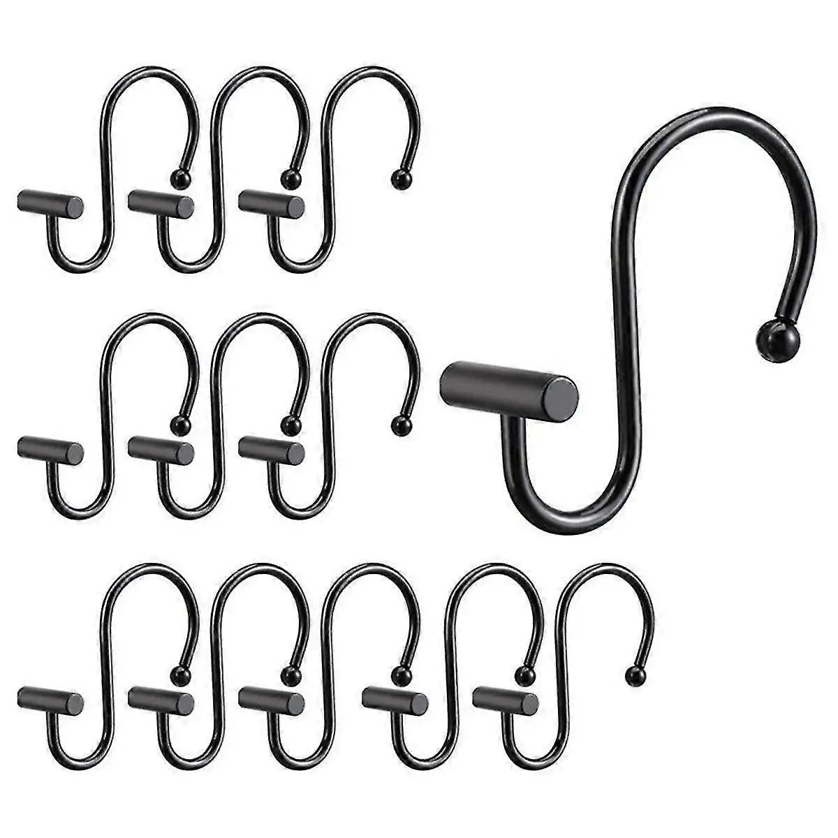 Rust-Proof Metal Shower Curtain Hooks Rings Decorative Bathroom Curtain Hooks Wholesale Hub