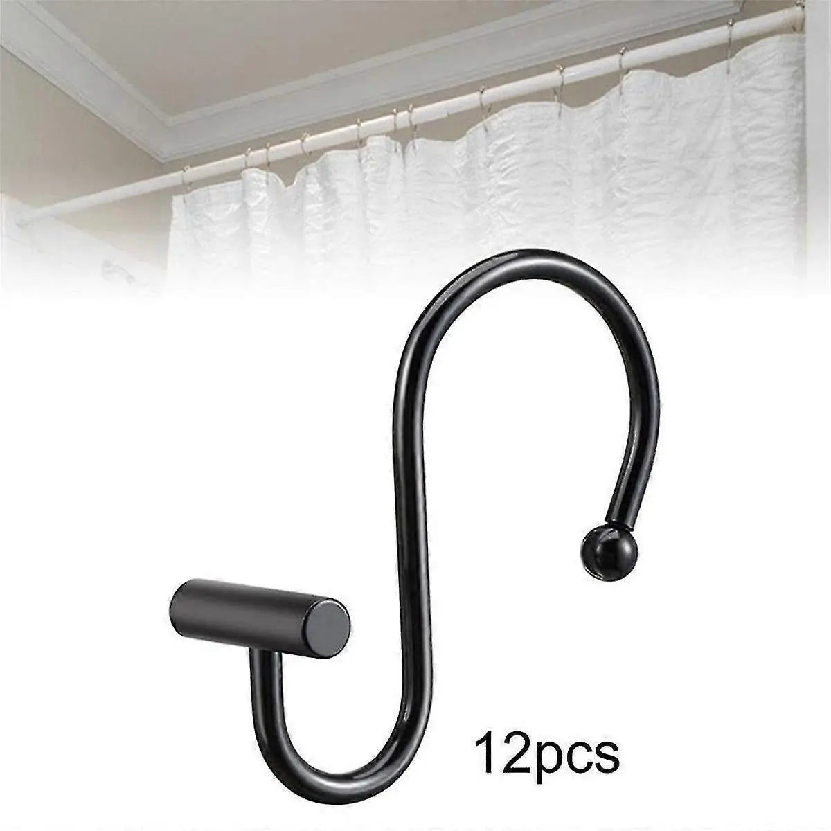Rust-Proof Metal Shower Curtain Hooks Rings Decorative Bathroom Curtain Hooks Wholesale Hub