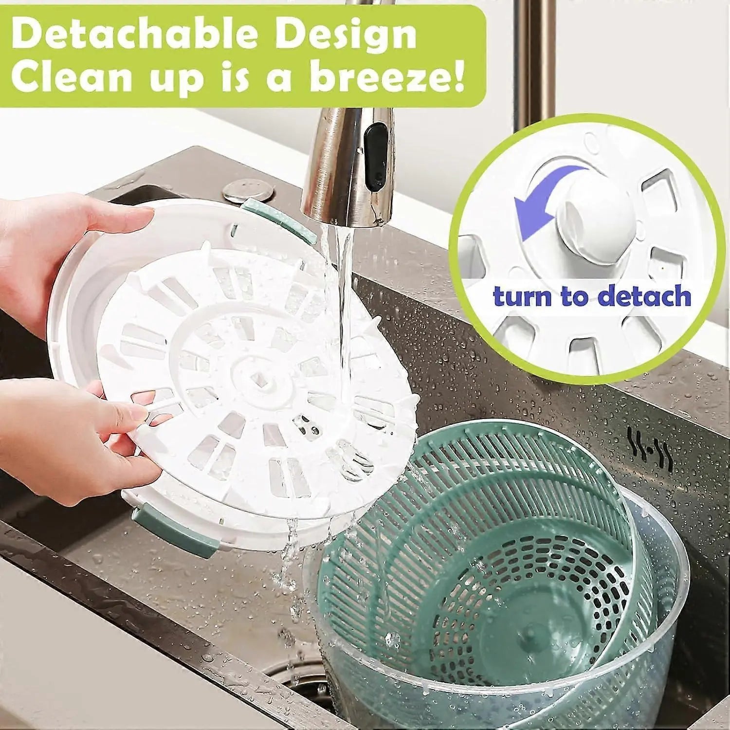 Salad Spinner 4.8Qt Vegetable Lettuce Washer Dryer Bowl Wholesale Hub