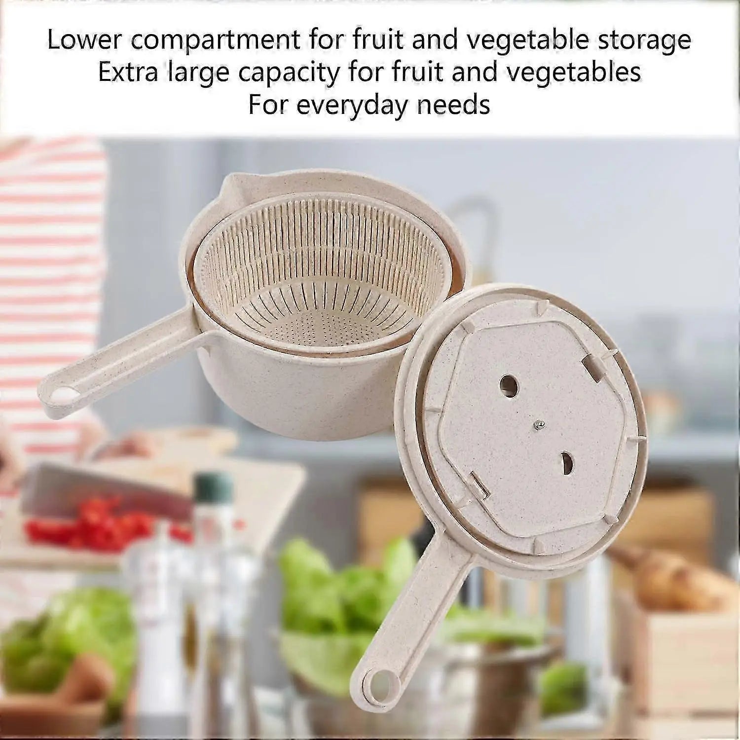 Salad Spinner with Bowl & Colander, Lettuce Washer Egg Beater Wholesale Hub