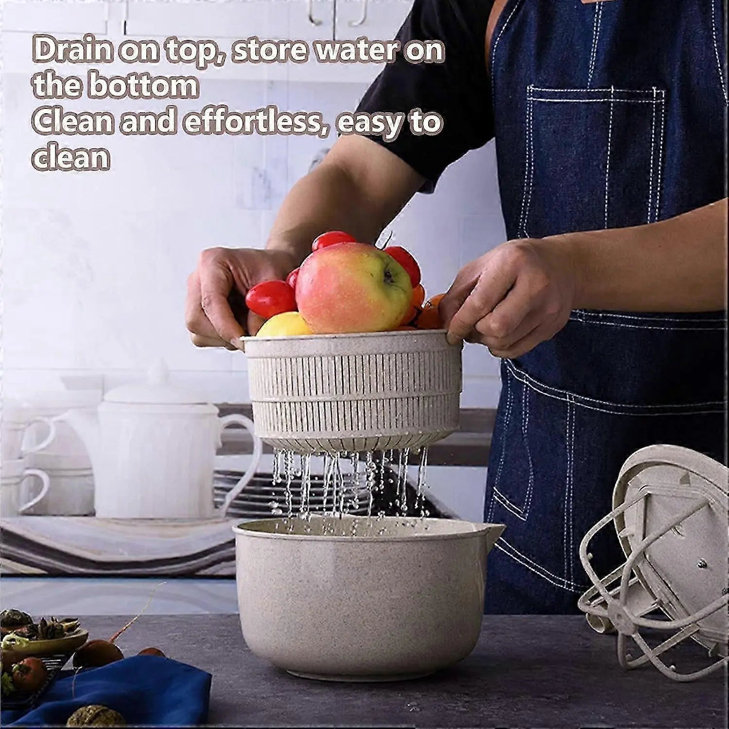 Salad Spinner with Bowl & Colander, Lettuce Washer Egg Beater Wholesale Hub