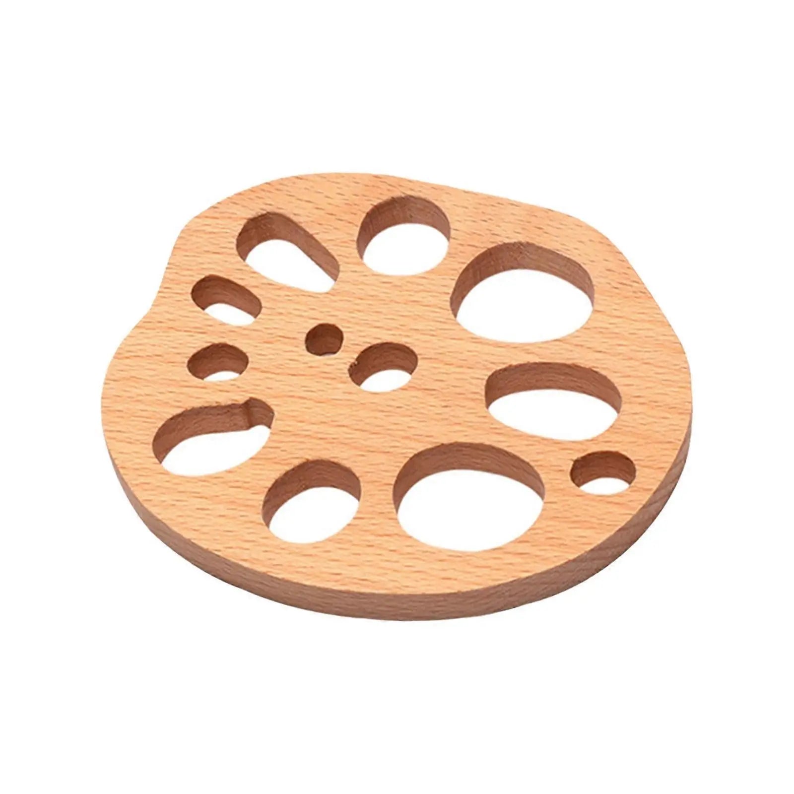 Wooden Drink Coaster Lotus Root Slice Design Wholesale Hub