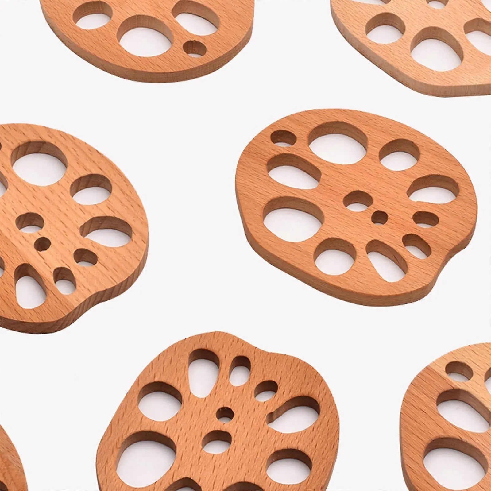 Wooden Drink Coaster Lotus Root Slice Design Wholesale Hub