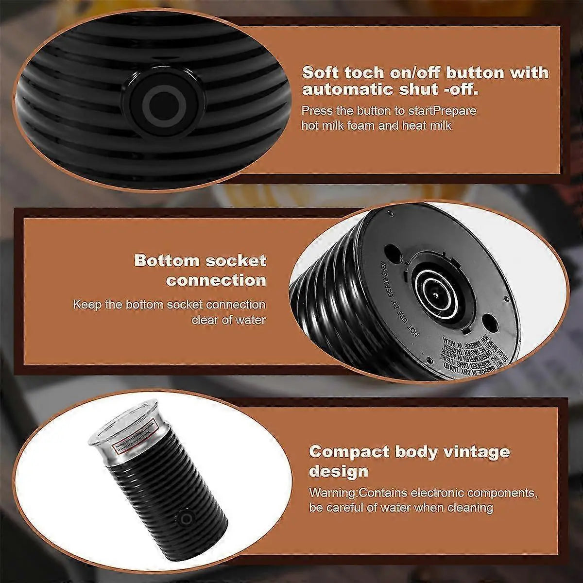 Automatic Hot & Cold Milk Frother Machine Cappuccino Coffee Maker Companion Wholesale Hub