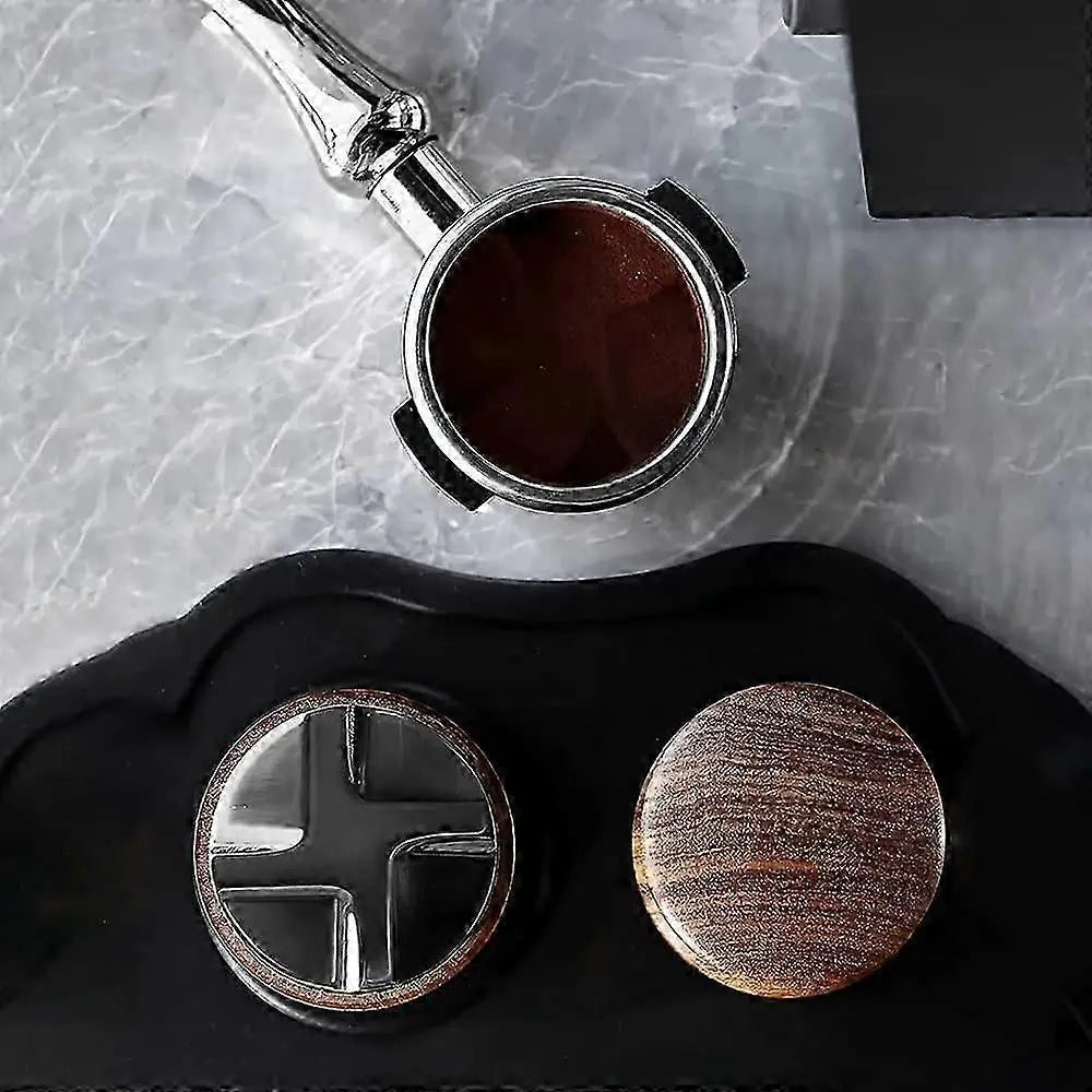 58.35mm Espresso Coffee Distributor Tamper with Four Inclined Slopes Base Wholesale Hub