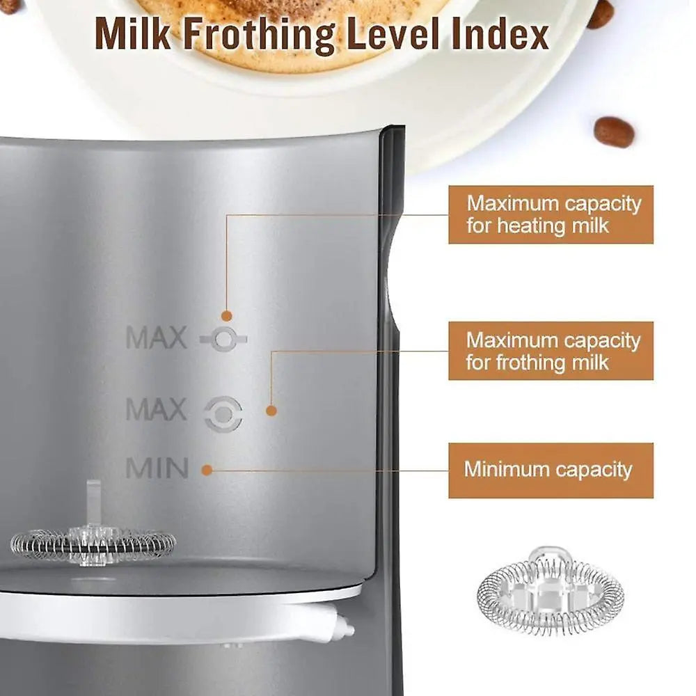 4-in-1 Electric Milk Frother 350ml Hot Cold Coffee Foam Maker Stainless Steel Wholesale Hub