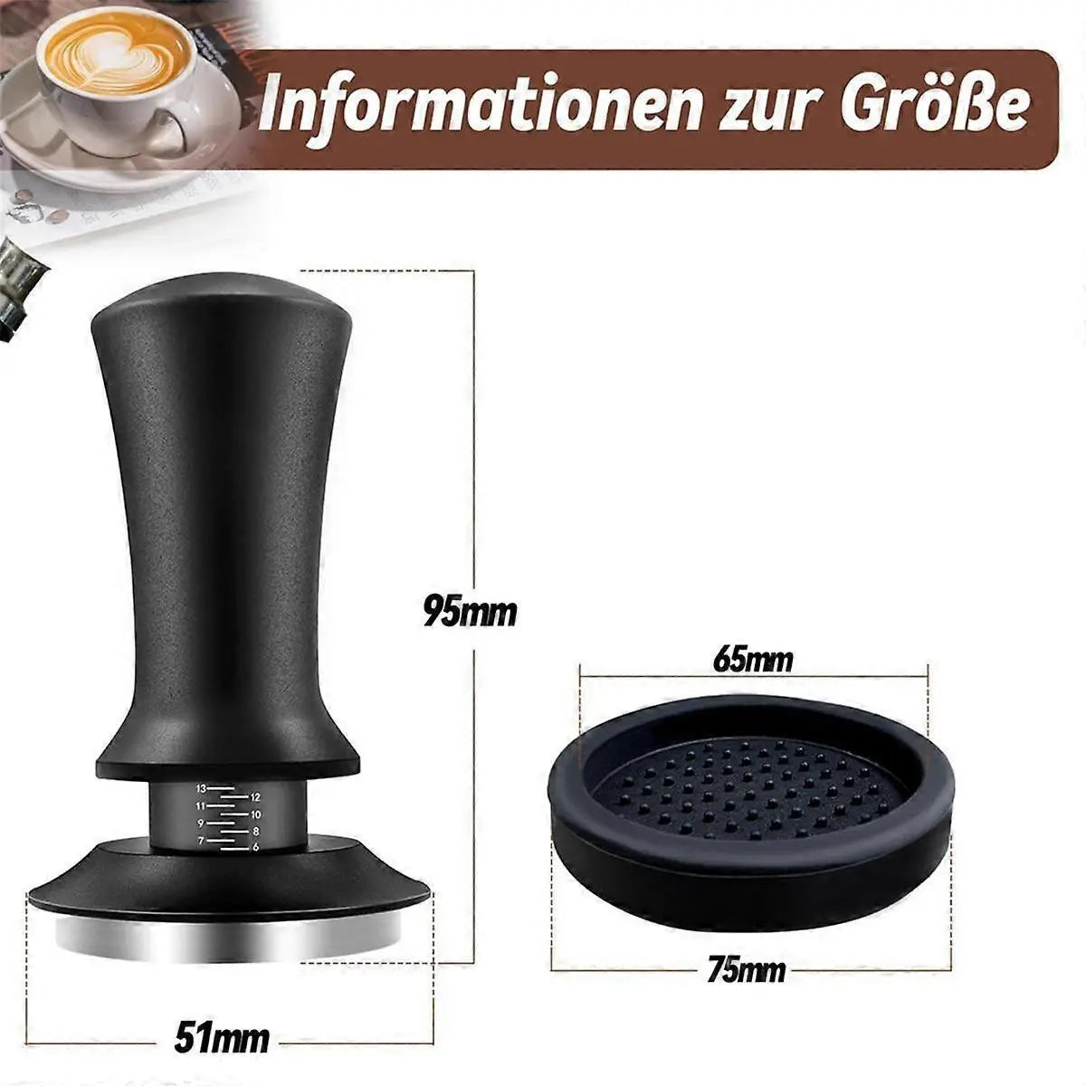 Coffee Tamper Set 51mm with 304 Stainless Steel Base Espresso Tamper Kit Wholesale Hub