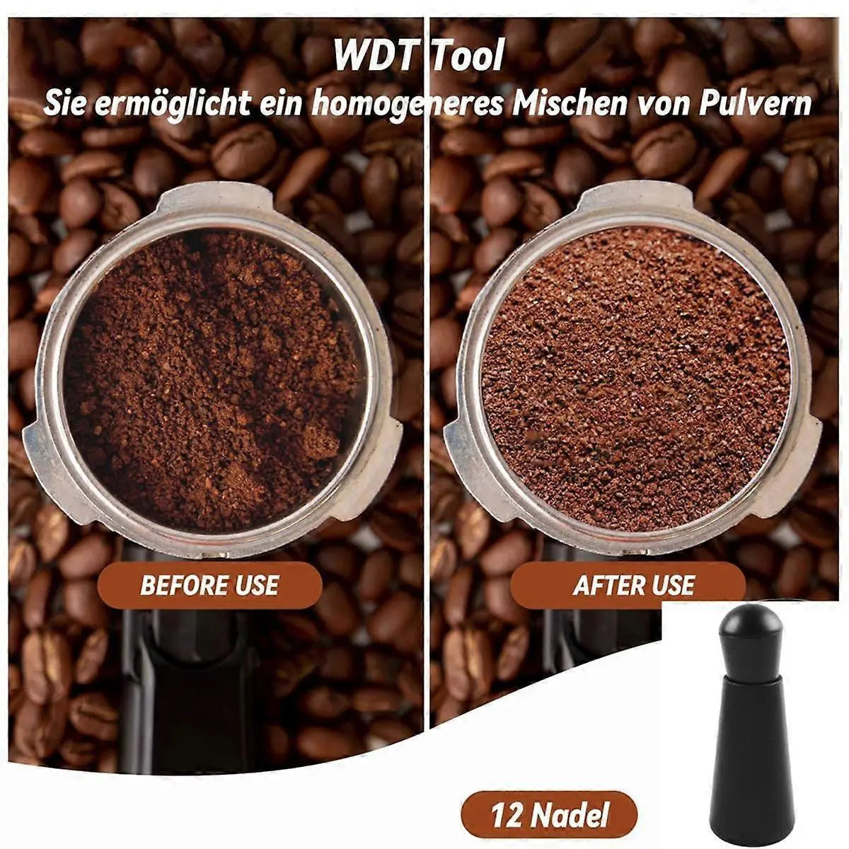 Coffee Tamper Set 51mm with 304 Stainless Steel Base Espresso Tamper Kit Wholesale Hub
