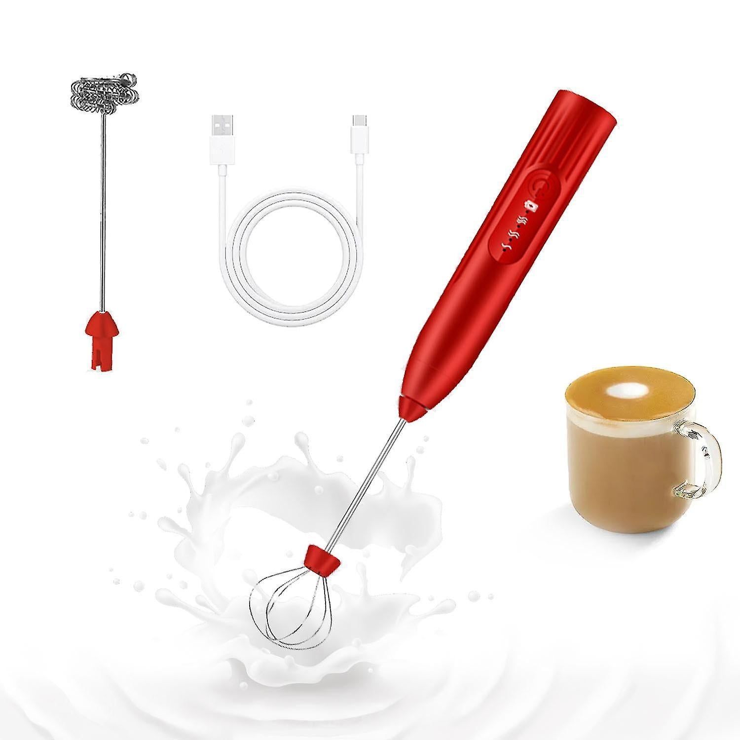 USB Rechargeable Handheld Milk Frother 2-in-1 Whisk Coffee Foam Maker Wholesale Hub