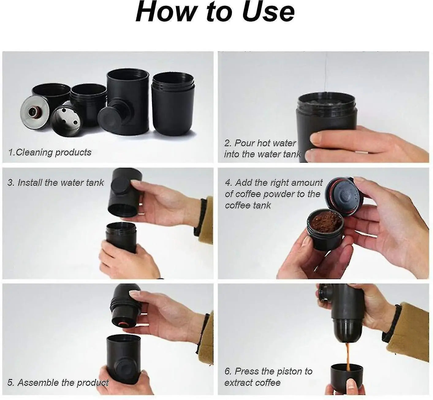Portable Manual Coffee Maker 70ml Mini Ground Espresso Coffee Maker Wholesale Hub