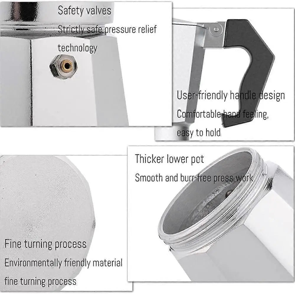 Italian Moka Pot Coffee Maker 6 Cup Classic Espresso Stovetop Coffee Maker Wholesale Hub