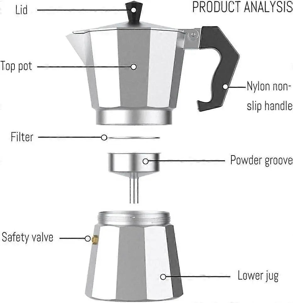 Italian Moka Pot Coffee Maker 6 Cup Classic Espresso Stovetop Coffee Maker Wholesale Hub