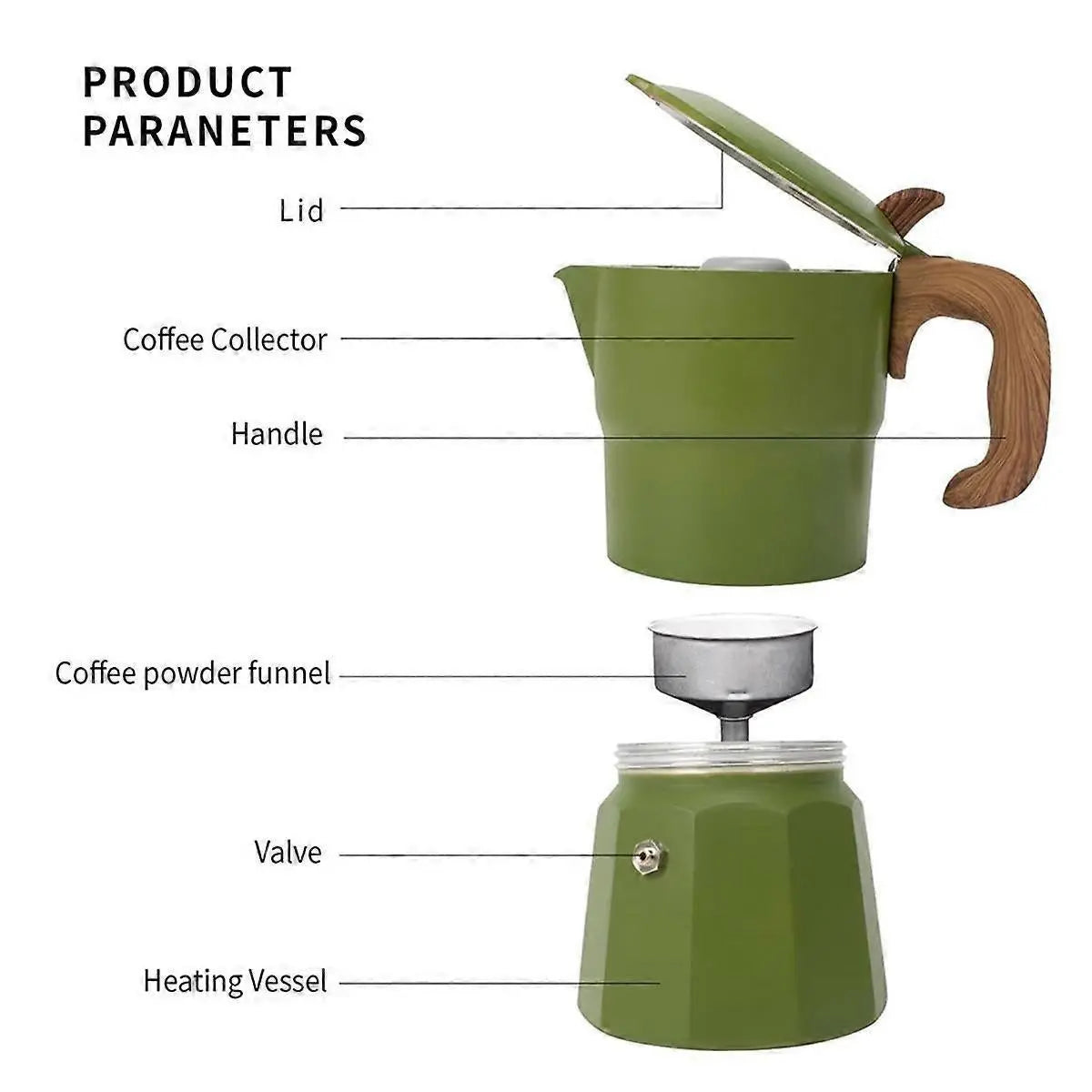 Classic Italian Moka Pot Stovetop Espresso Coffee Maker Mocha Pot Old Style Wholesale Hub