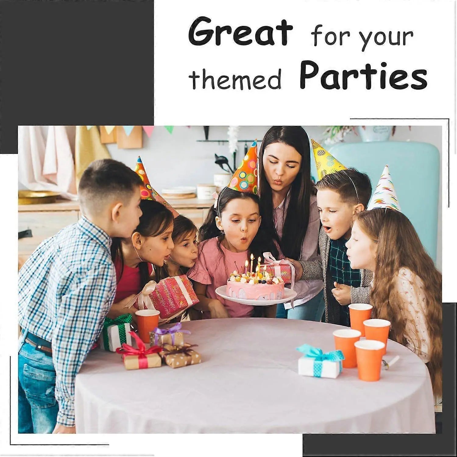 5 Pack Premium White Plastic Tablecloth - 108 x 54 in Wholesale Hub