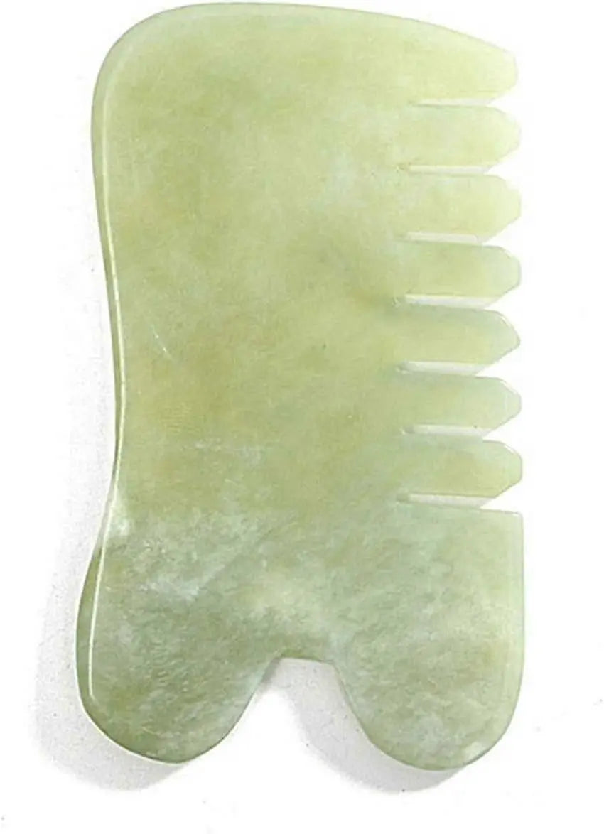 Natural Jade Stone Guasha Massage Comb, Acupuncture & Trigger Point Neck Therapy Tool Wholesale Hub
