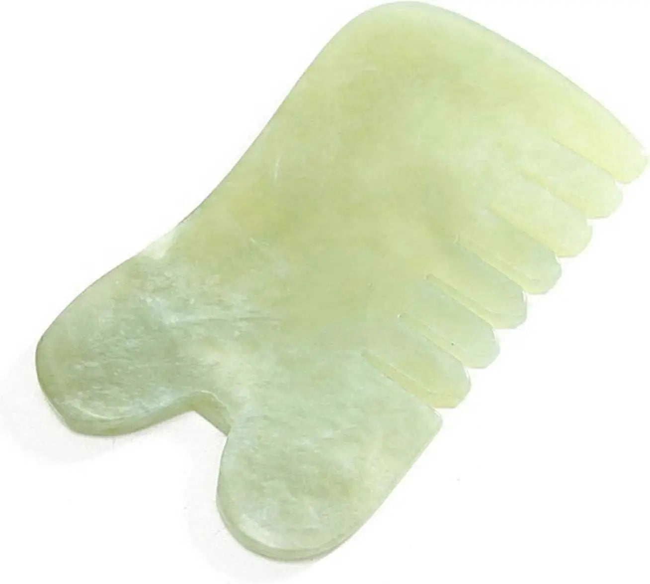 Natural Jade Stone Guasha Massage Comb, Acupuncture & Trigger Point Neck Therapy Tool Wholesale Hub