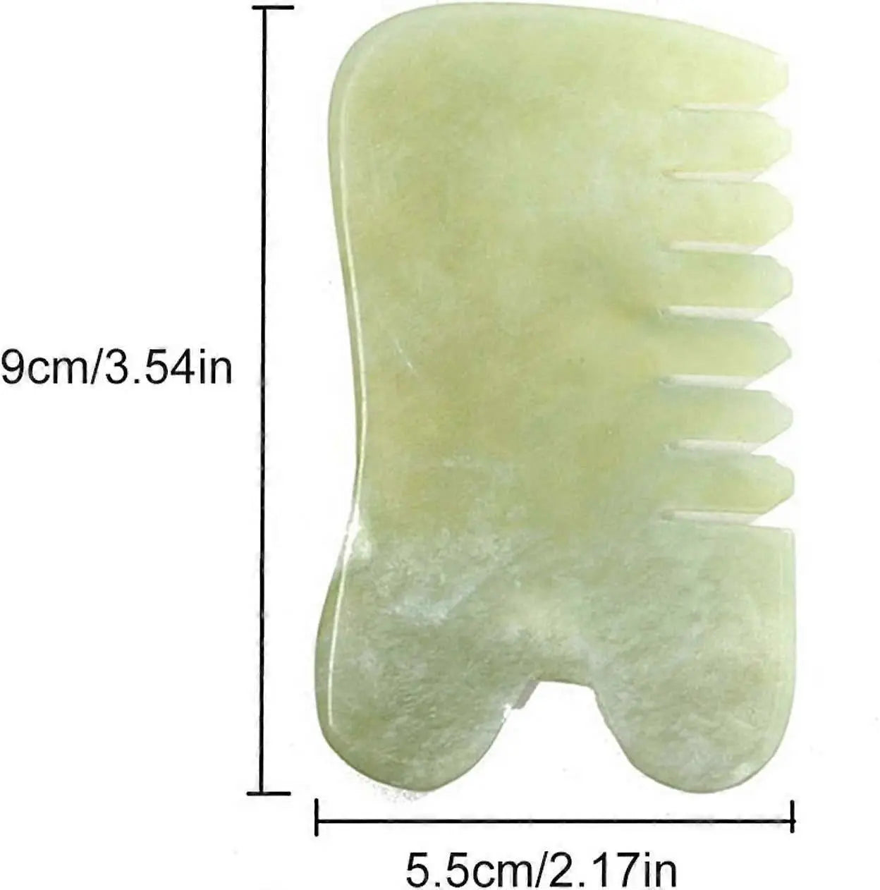 Natural Jade Stone Guasha Massage Comb, Acupuncture & Trigger Point Neck Therapy Tool Wholesale Hub