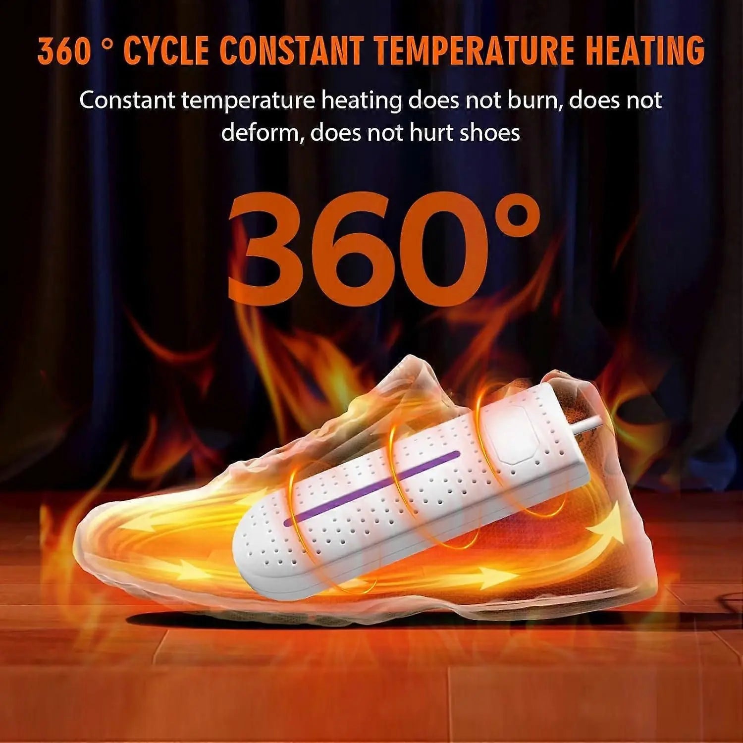 Portable 360° Electric Shoe Dryer - Antibacterial, Deodorizing Wholesale Hub