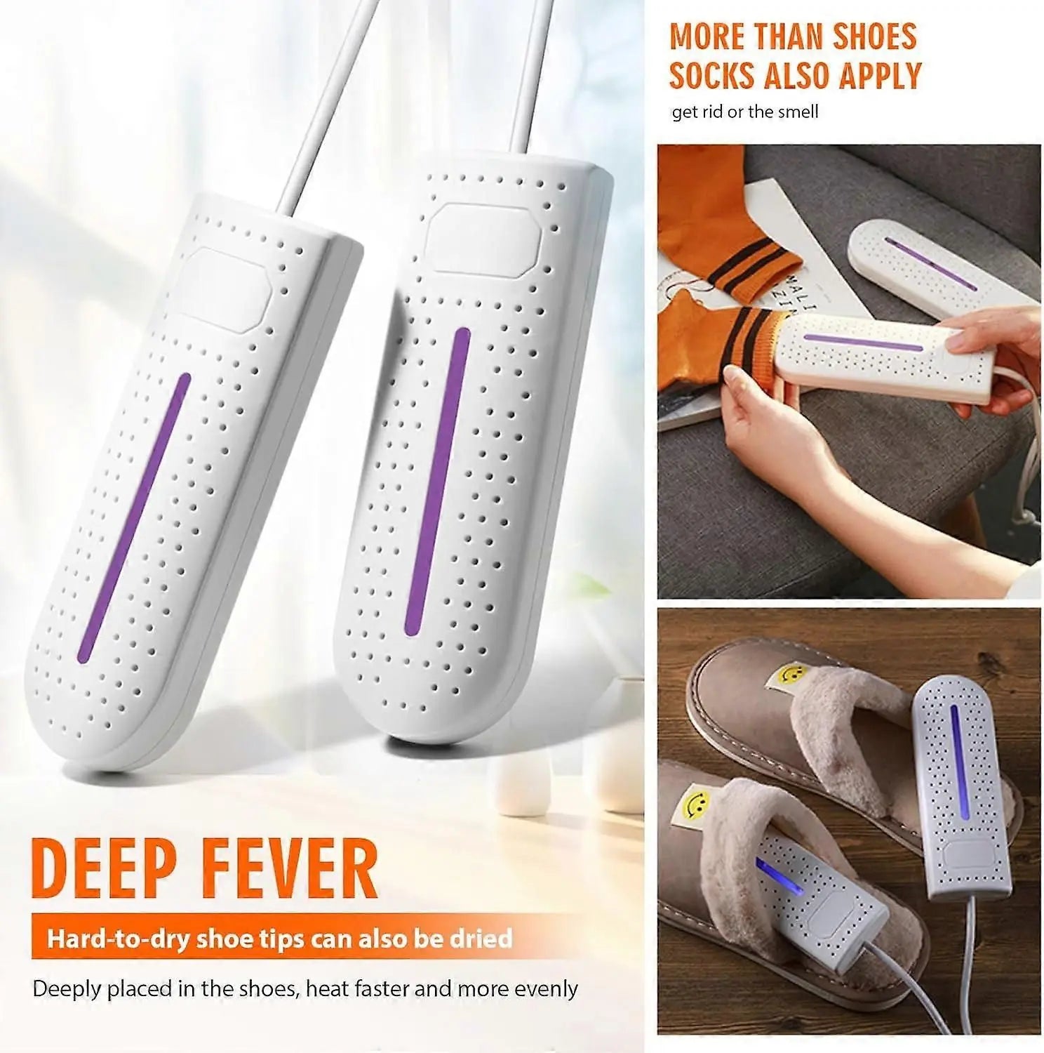 Portable 360° Electric Shoe Dryer - Antibacterial, Deodorizing Wholesale Hub