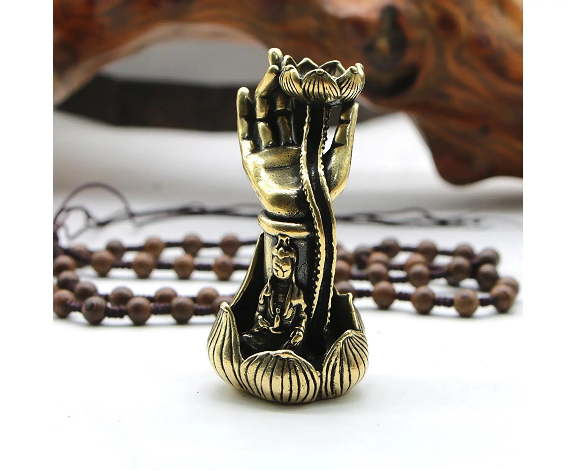 Lotus Shape Backflow Incense Burner Non-fading Brass Traditional Censer Burner for Table- L Wholesale Hub