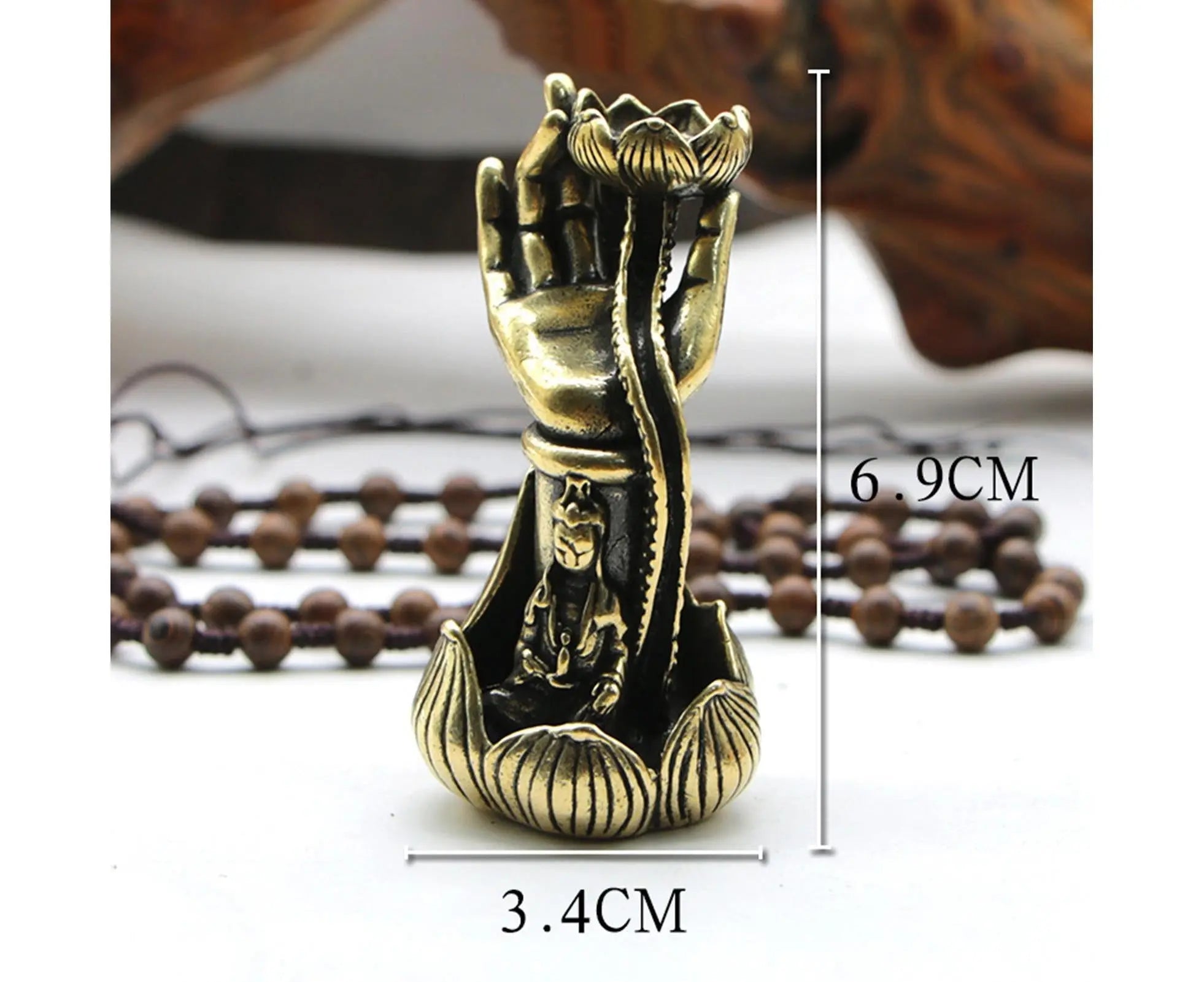 Lotus Shape Backflow Incense Burner Non-fading Brass Traditional Censer Burner for Table- L Wholesale Hub