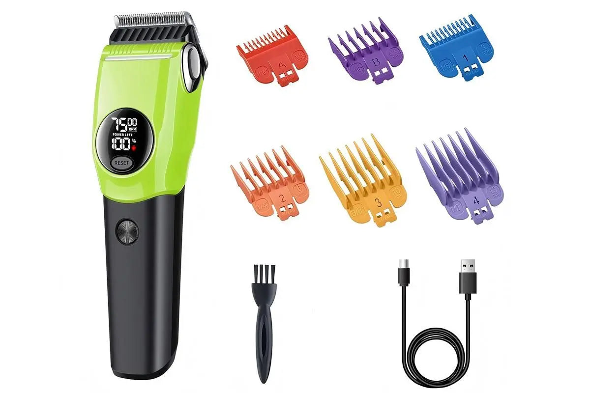 Dog Clipper Low Noise Dog Grooming Kit Rechargeable 3-Speed With LCD Display for Dogs Cats Pets Wholesale Hub