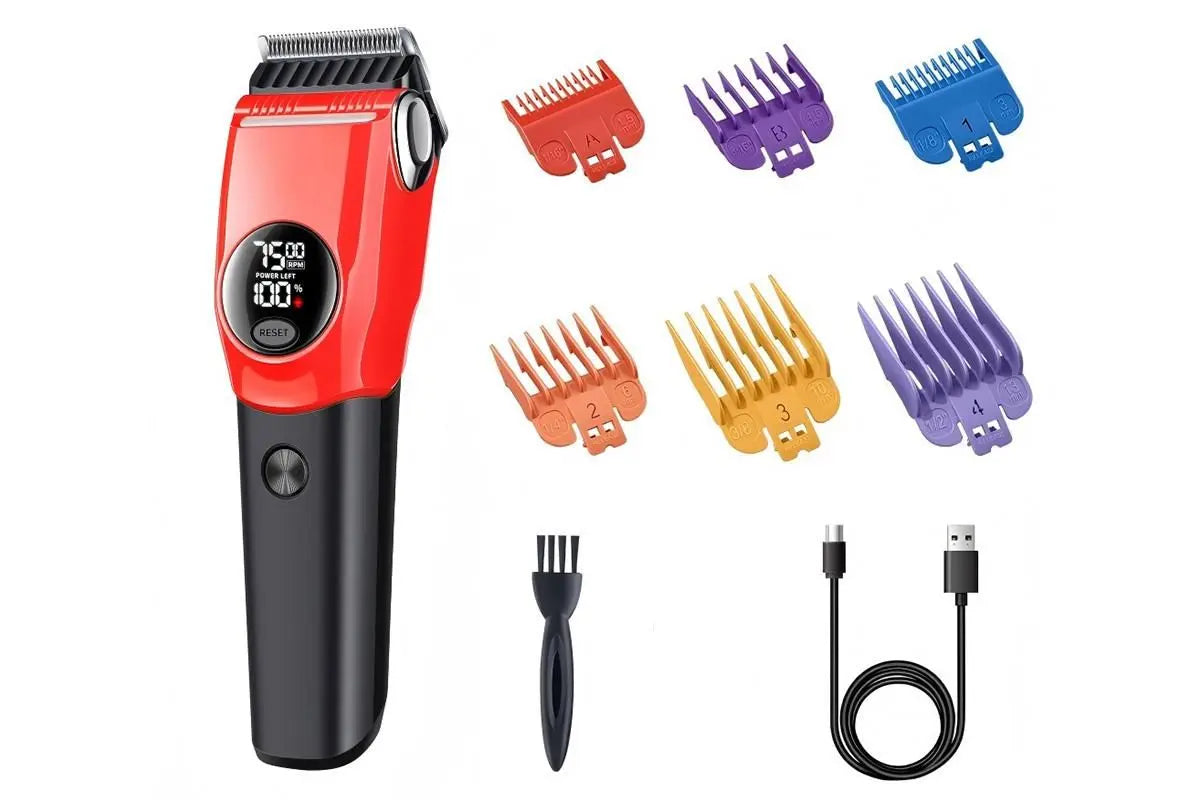 Dog Clipper Low Noise Dog Grooming Kit Rechargeable 3-Speed With LCD Display for Dogs Cats Pets Wholesale Hub