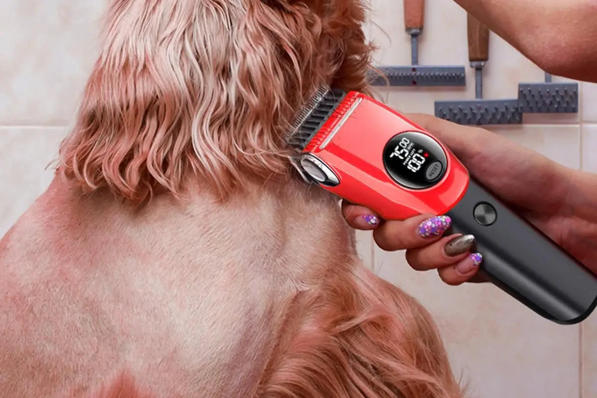 Dog Clipper Low Noise Dog Grooming Kit Rechargeable 3-Speed With LCD Display for Dogs Cats Pets Wholesale Hub