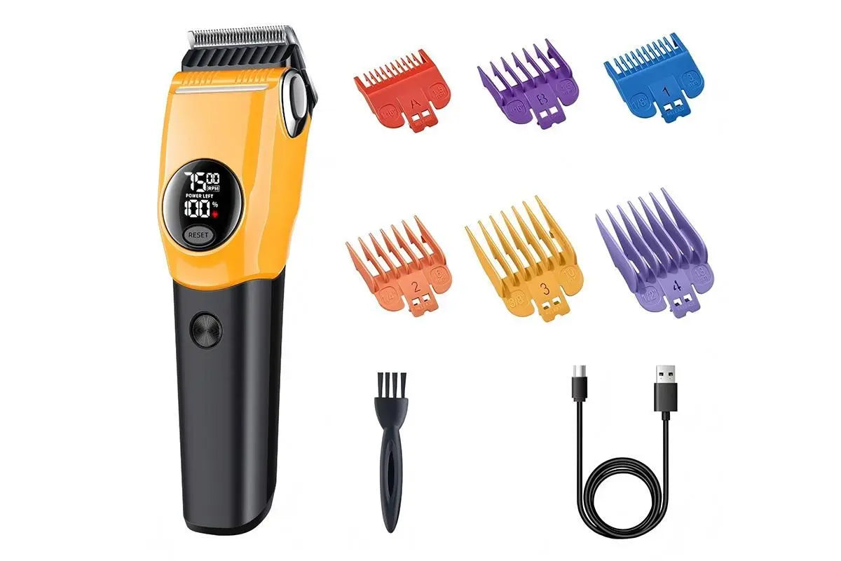 Dog Clipper Low Noise Dog Grooming Kit Rechargeable 3-Speed With LCD Display for Dogs Cats Pets Wholesale Hub