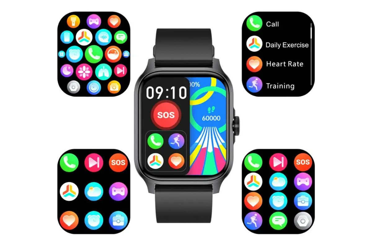 1.85inch HD Fitness Tracker Smart Watches for Men Women Compatible with Android iOS Wholesale Hub