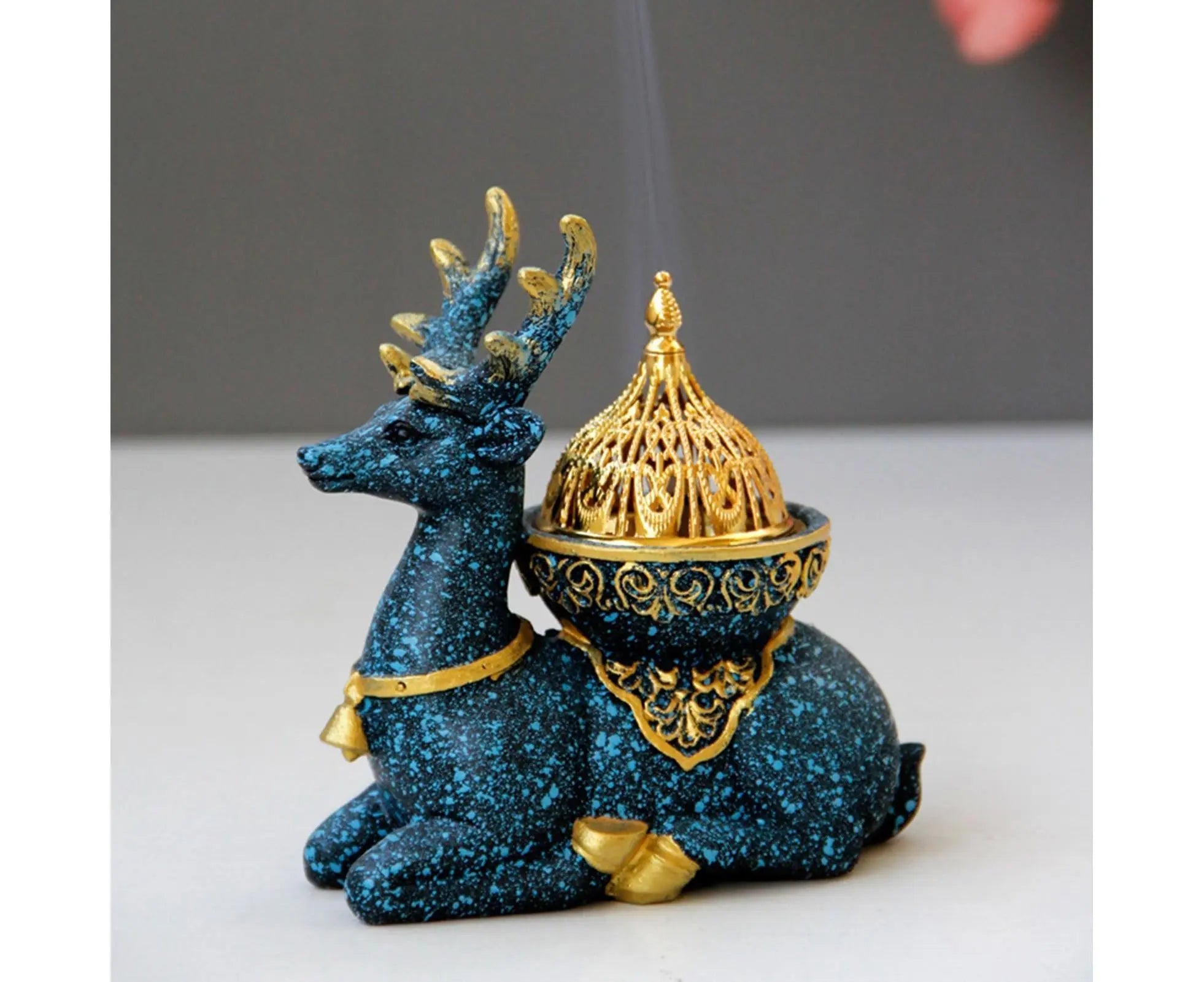 Marble Reindeer Incense Holder-Dark Blue Wholesale Hub
