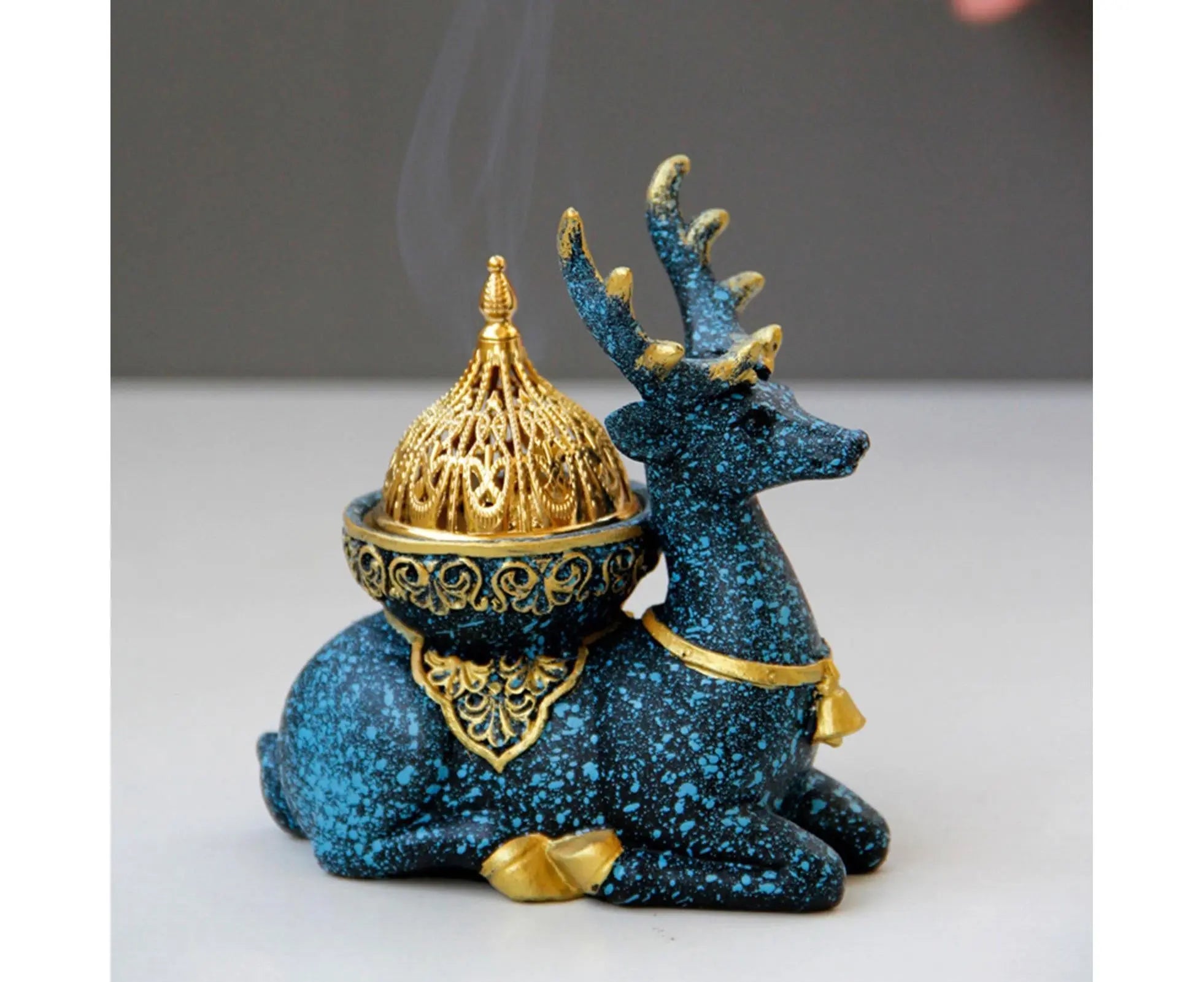 Marble Reindeer Incense Holder-Dark Blue Wholesale Hub