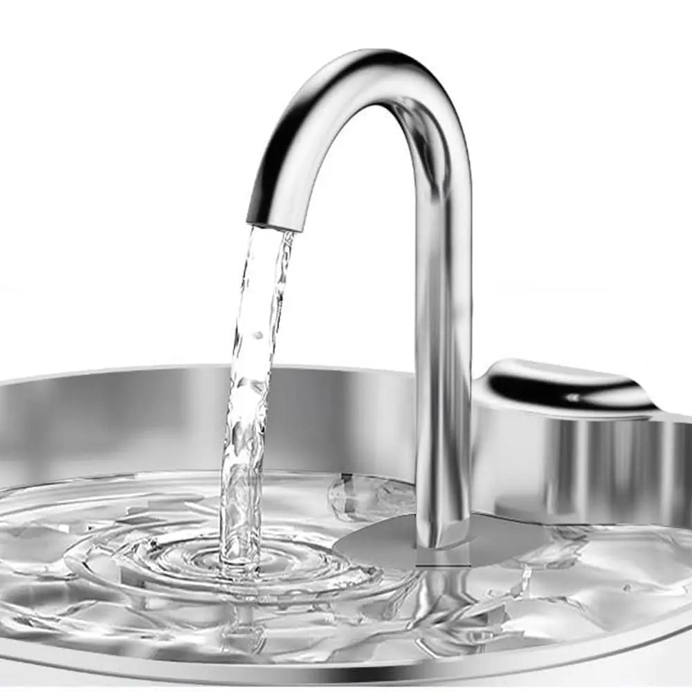 USB 2.2L Stainless Steel Pet Water Fountain for Cats and Small Dogs Wholesale Hub