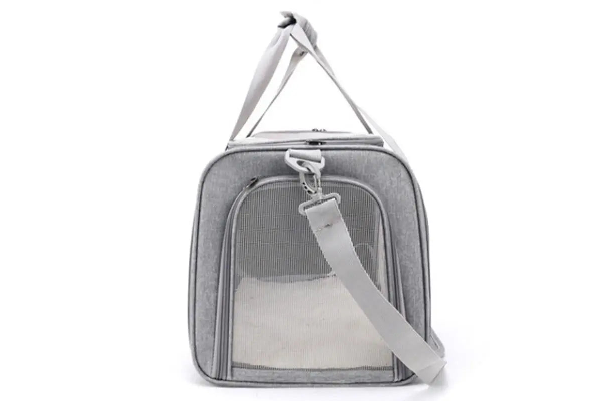 Portable Travel Bag Soft Crate Cage Cat Bag Animal Carriers for Pets -Grey Wholesale Hub