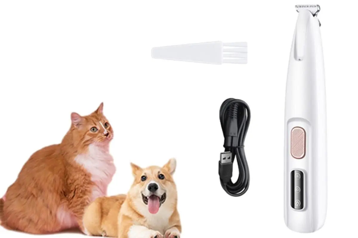 Dog Cat Paw Trimmer 18mm Widen Pet Hair Clipper Dog Clippers for Grooming With LED Light LED Display Rechargeable Wholesale Hub