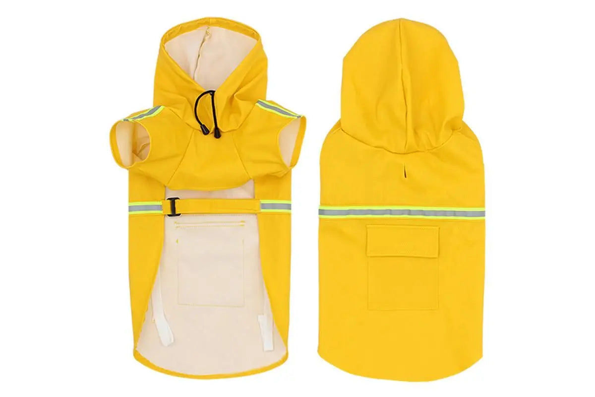 Pet Raincoat Outdoor Waterproof Dog Poncho for Small and Medium Dogs - Yellow Wholesale Hub