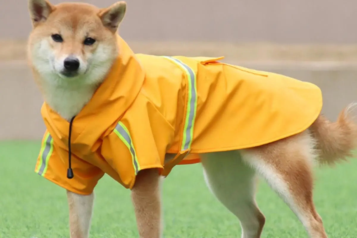 Pet Raincoat Outdoor Waterproof Dog Poncho for Small and Medium Dogs - Yellow Wholesale Hub