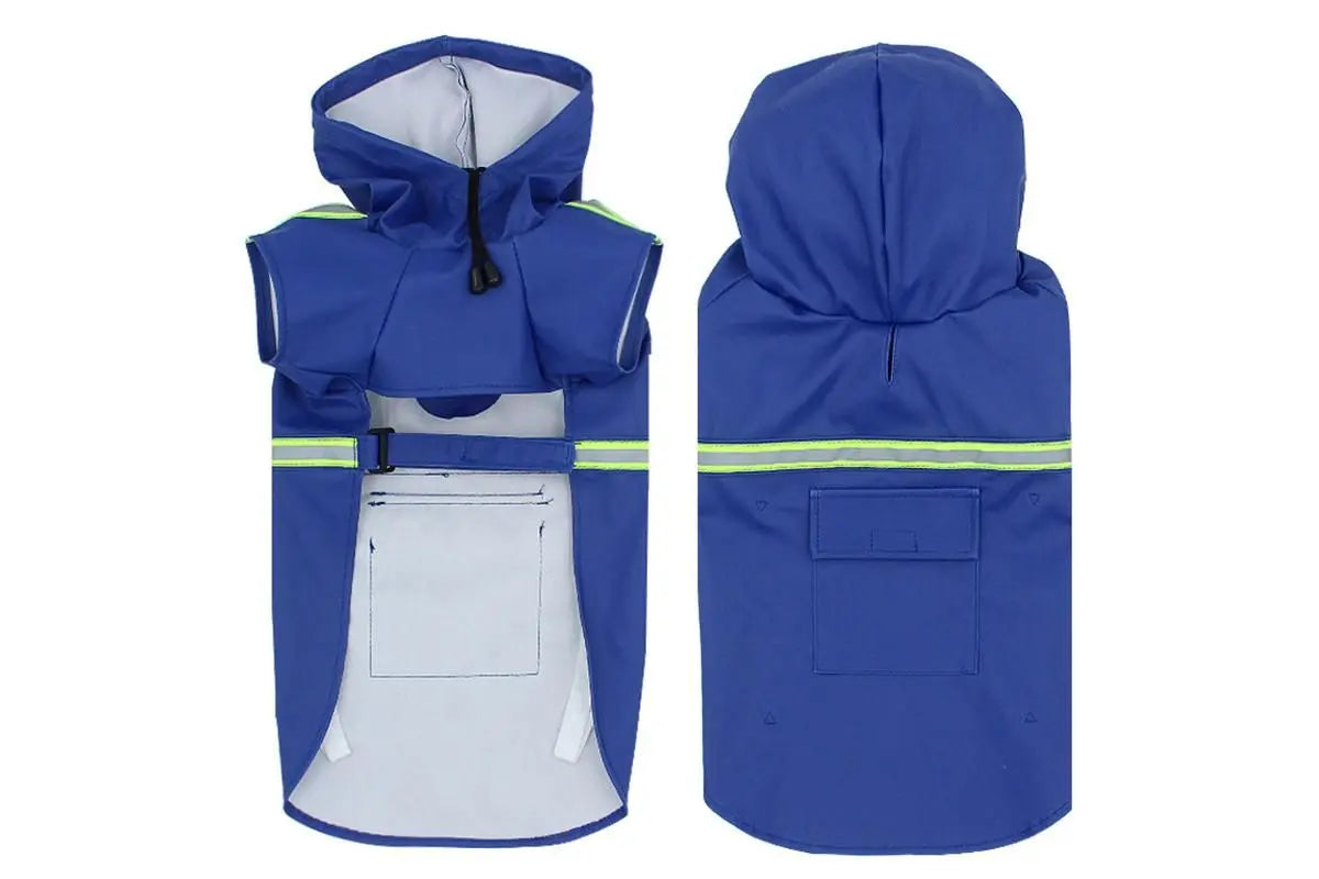 Pet Raincoat Outdoor Waterproof Dog Poncho for Small and Medium Dogs - Blue Wholesale Hub