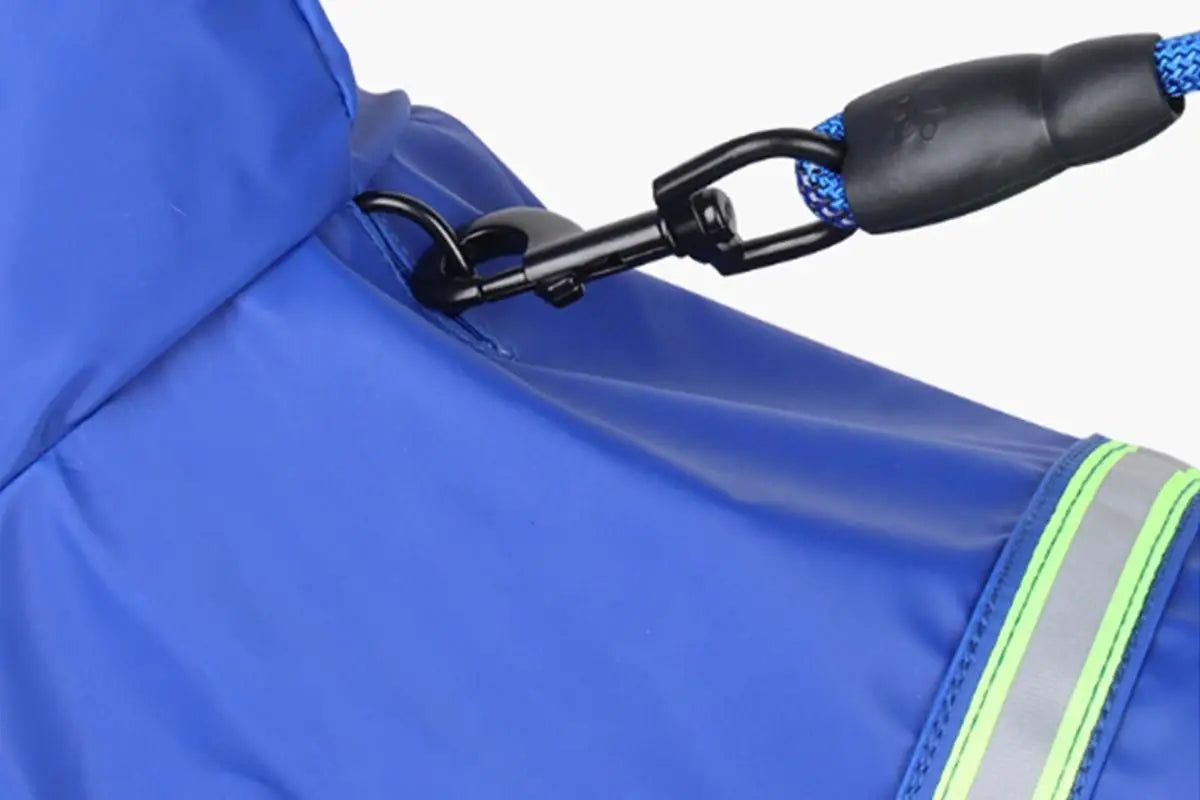 Pet Raincoat Outdoor Waterproof Dog Poncho for Small and Medium Dogs - Blue Wholesale Hub