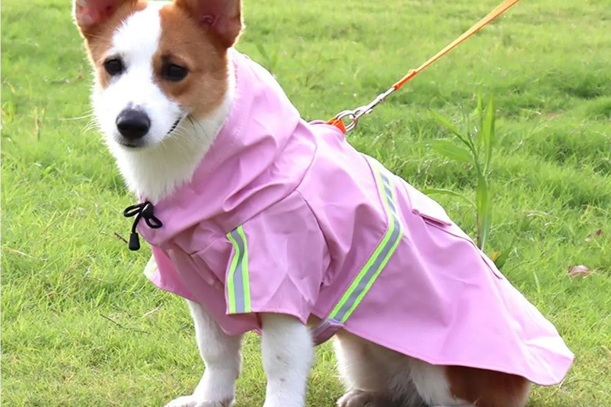 Pet Raincoat Outdoor Waterproof Dog Poncho for Small and Medium Dogs - Pink Wholesale Hub