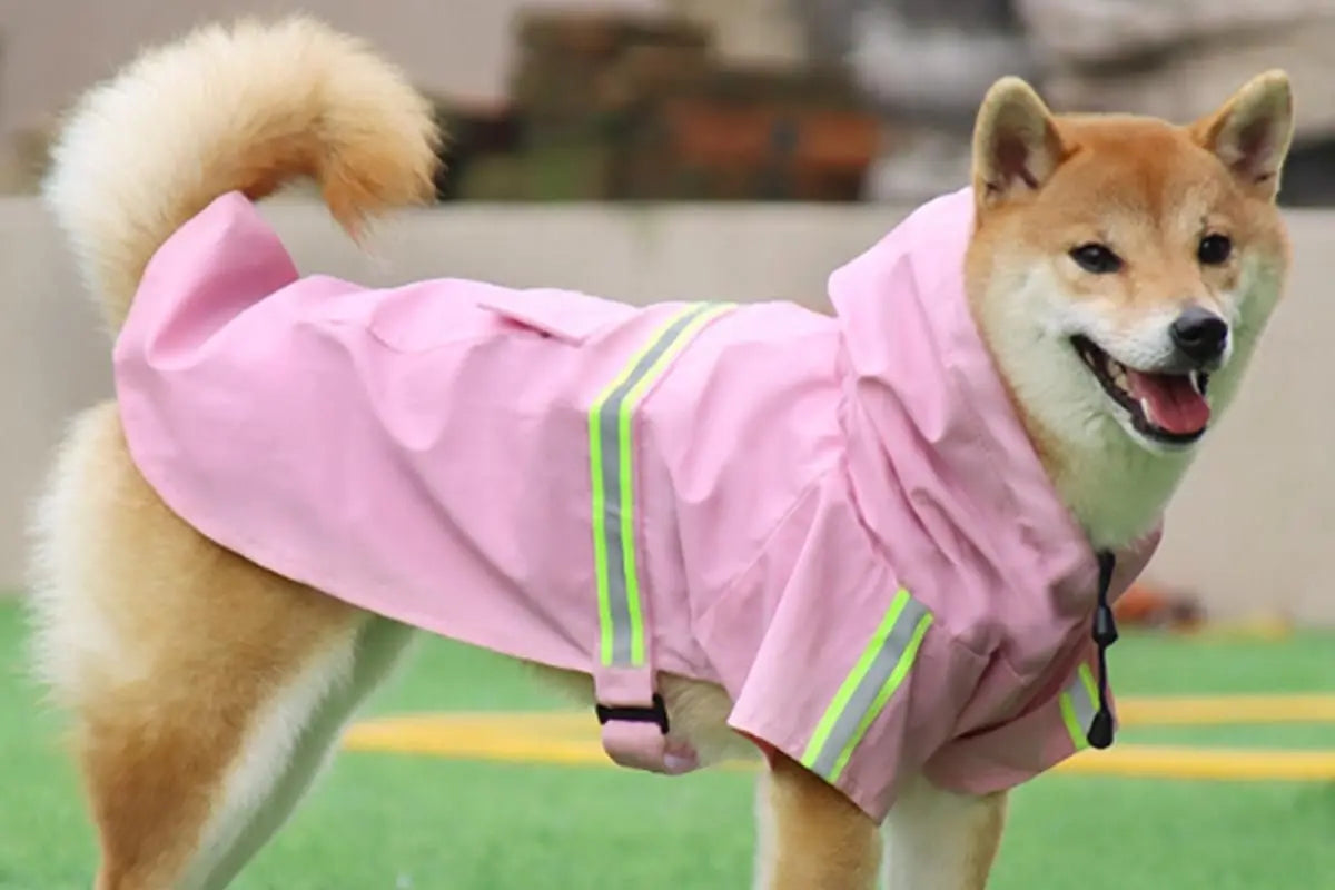 Pet Raincoat Outdoor Waterproof Dog Poncho for Small and Medium Dogs - Pink Wholesale Hub