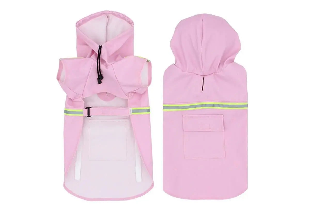 Pet Raincoat Outdoor Waterproof Dog Poncho for Small and Medium Dogs - Pink Wholesale Hub