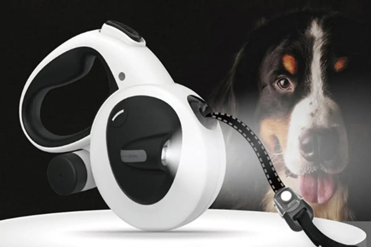 5m Auto Retractable Dog Leash with LED Light Pet Walking Lead for Small Medium Large Dogs - M Wholesale Hub
