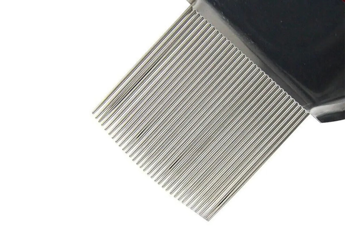 Stainless Steel Pet Flea Comb Fine Tooth Grooming Tool for Dogs Cats - Red Wholesale Hub