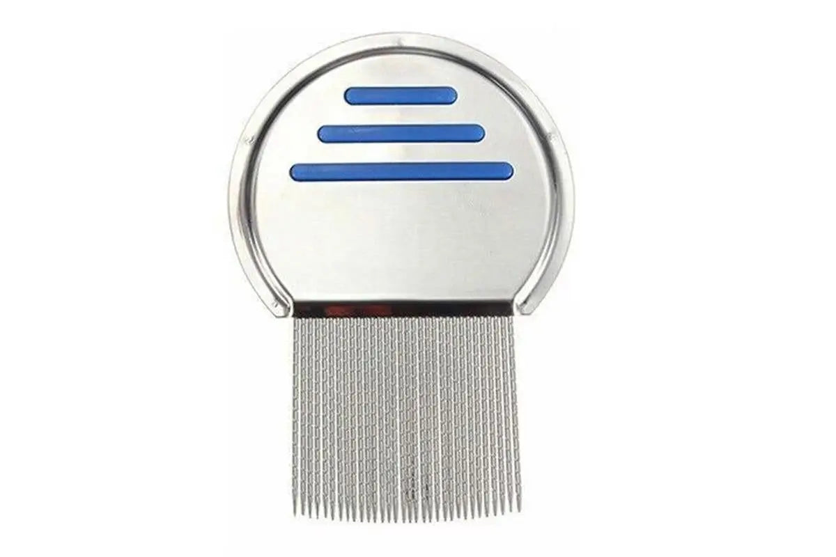 Stainless Steel Pet Flea Comb Fine Tooth Grooming Tool for Dogs Cats - Blue Wholesale Hub